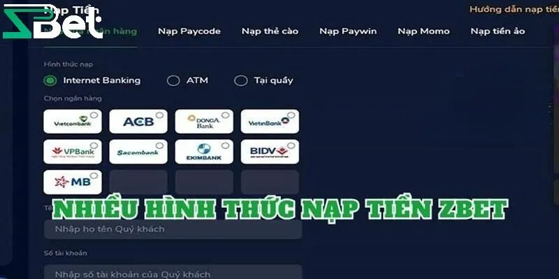 Hướng dẫn nạp tiền